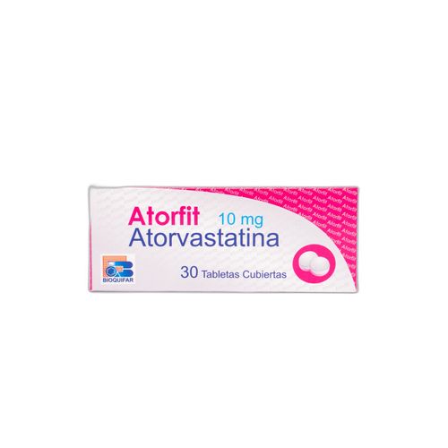 Atorfit Atorvastatina 10 Mg Caja X 30 Tabletas Bioquifar