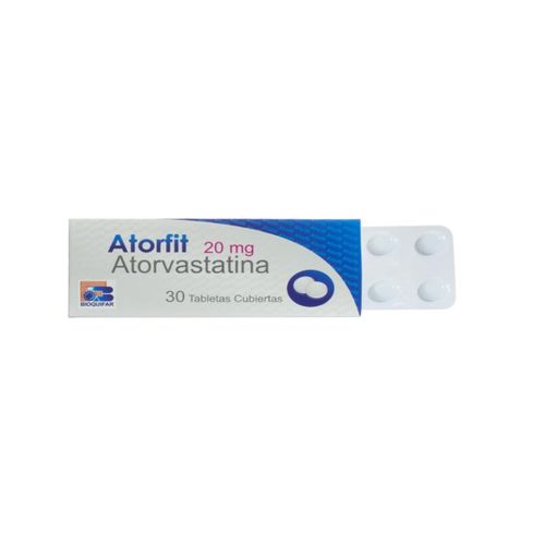 Atorfit Atorvastatina 20 Mg Caja X 30 Tabletas Bioquifar