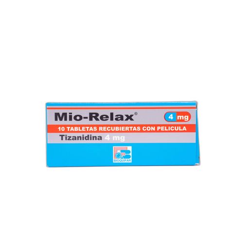 Mio Relax Tizanidina 4 Mg Caja X 10 Tabletas Bioquifar