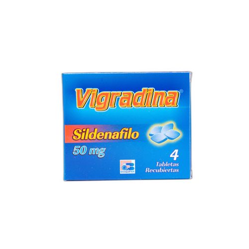 Vigradina Sildenafil 50 Mg Caja X 4 Tabletas Bioquifar