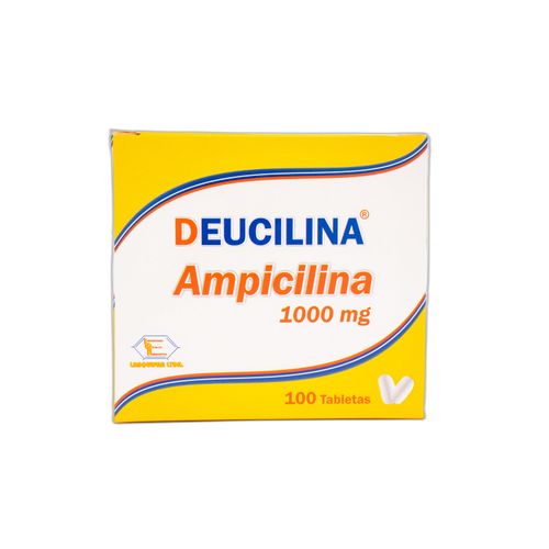 Deucilina Ampicilina 1000 Mg Caja X 100 Tabletas Labquifar