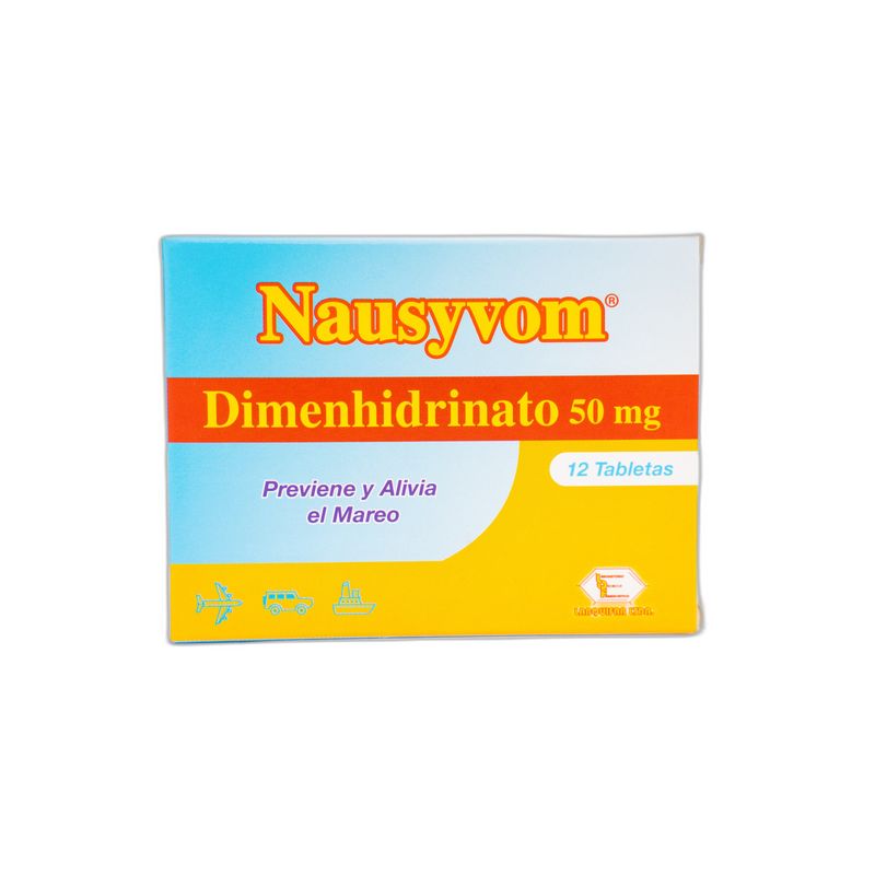 Nausyvom Dimenhidrinato 50 Mg x 12 Tabletas