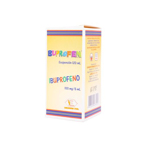Buprofen Ibuprofeno 100 Mg/5 Ml Frasco X 120 Ml Suspensión Labquifar