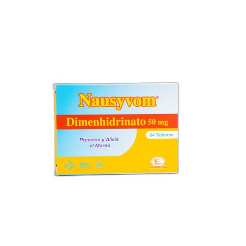 Nausyvom Dimenhidrinato 50 Mg Caja X 84 Tabletas Labquifar