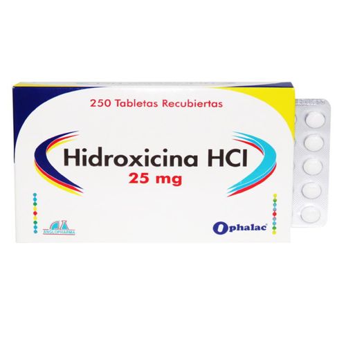 Hidroxicina 25 Mg Caja X 250 Tabletas Anglopharma