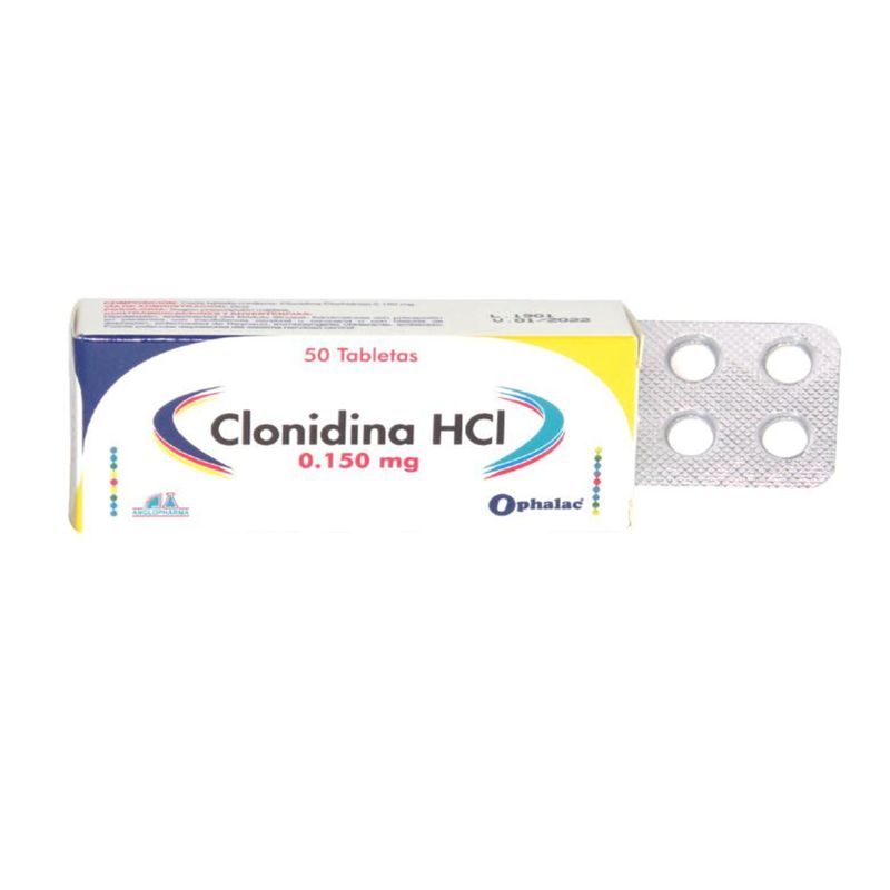 Clonidina 0.150 Mg Caja x 50 Tabletas