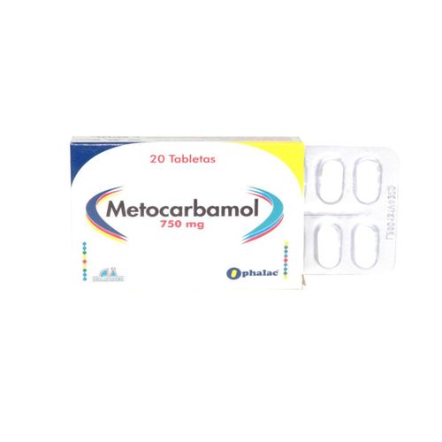 Metocarbamol 750 Mg Caja X  20 Tabletas Anglopharma