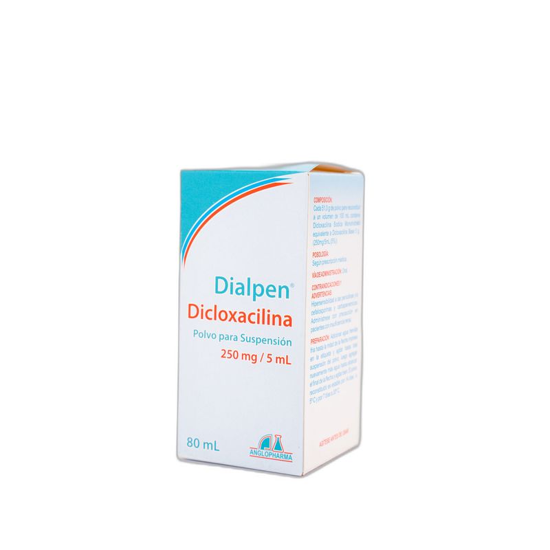 Dialpen Dicloxacilina 250 Mg/5Mg Frasco X 80 Ml Suspensión Anglopharma