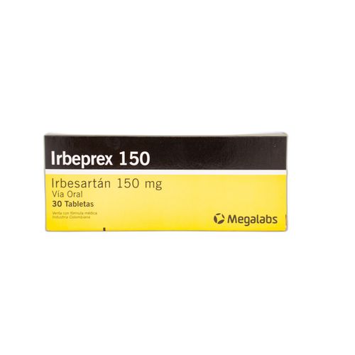 Irbeprex Irbesartan 150 Mg Caja X 30 Tabletas Megalabs