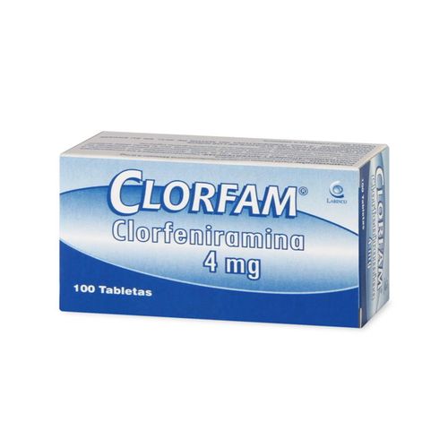 Clorfam 4 Mg Caja X 100 Tabletas Labinco