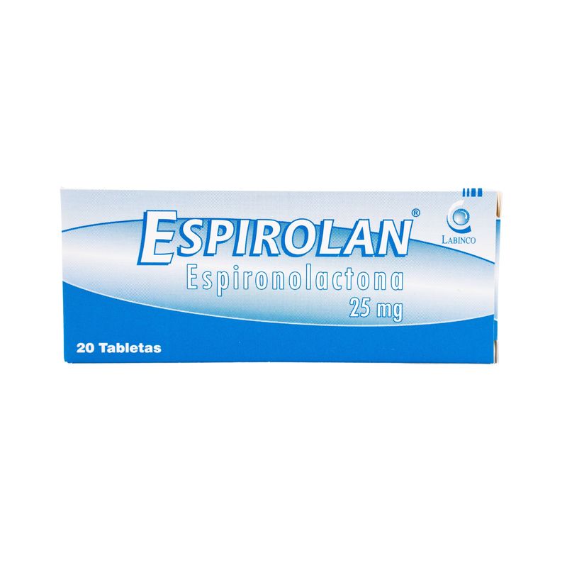 Espirolan Espironolactona 25 mg x20 Tabletas