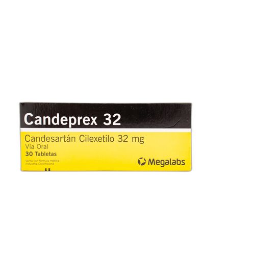Candeprex Candesartan Cilexetil 32 Mg Caja X 30 Tabletas Megalabs