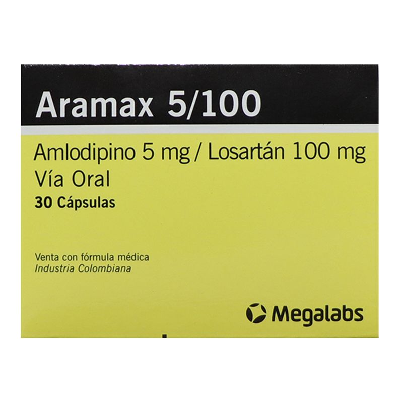 Aramax Losartán Amlodipino 30 Cápsulas