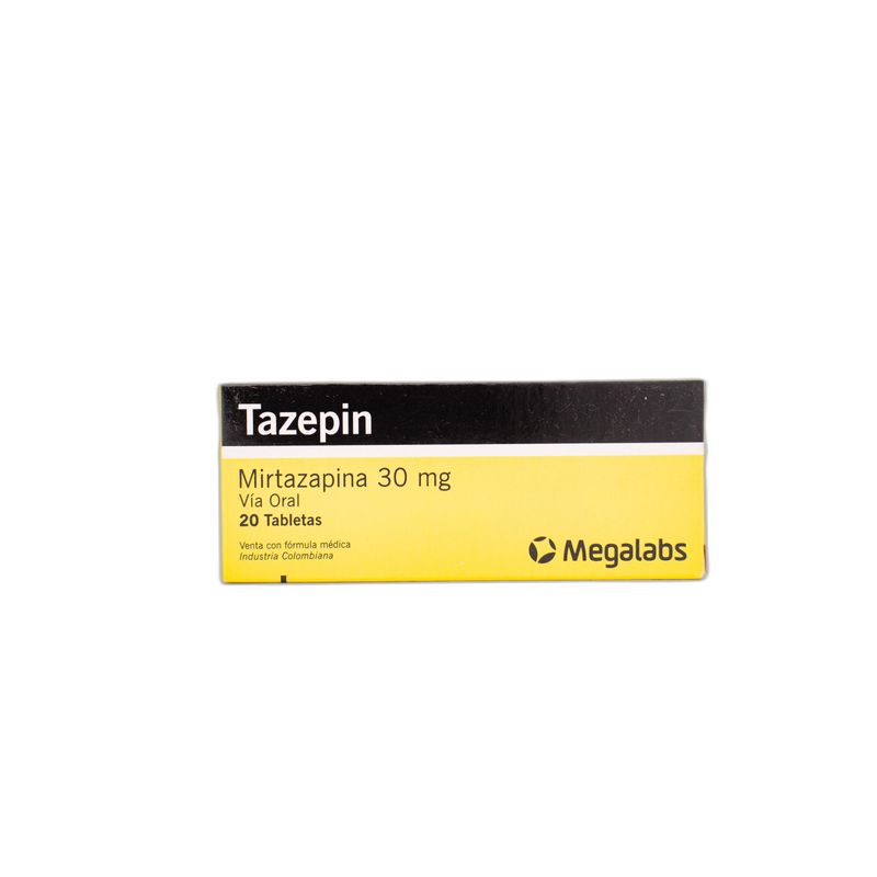 Tazepin Mirtazapina 30 mg 20 Tabletas
