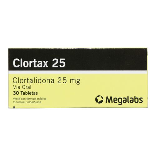 Clortax Clortalidona 25 Mg Caja X 30 Tabletas Megalabs