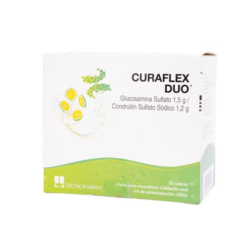 Curaflex Duo Condroitina Sulfato Glucosamina Sulfato Caja X 30 Sobres Granulado Tecnofarma