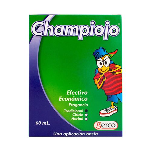 Shampoo Champiojo Tradicional Frasco X 60 Ml + Peine Shampoo Cipermetrina 0.2 Gr Gerco