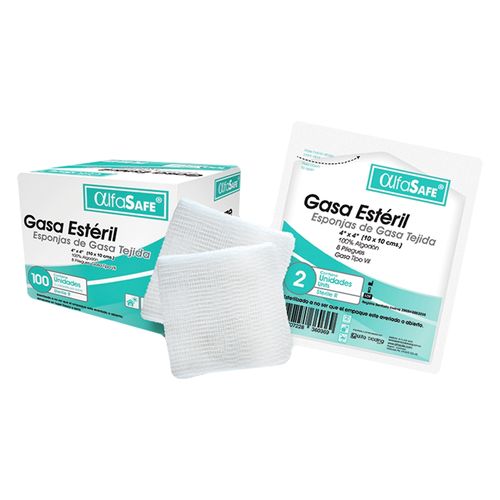 Gasa Tejida Esteril 4X4 Caja X 50 Unidades Alfa