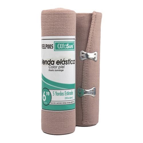 Venda Elástica Color Piel 6X5 Yardas Alfa