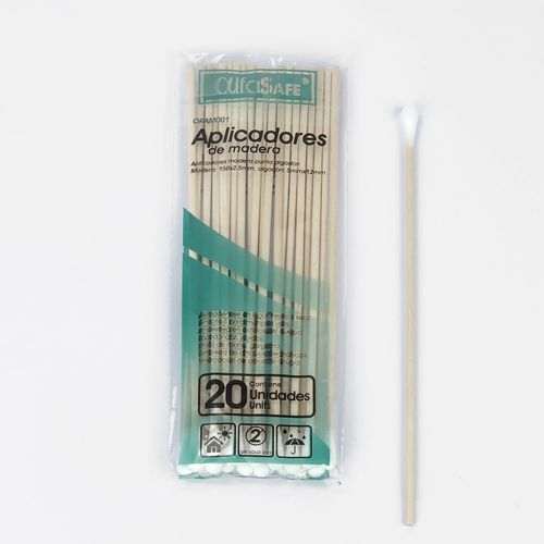 Aplicadores Madera Paquete X 20 Unidades Alfa