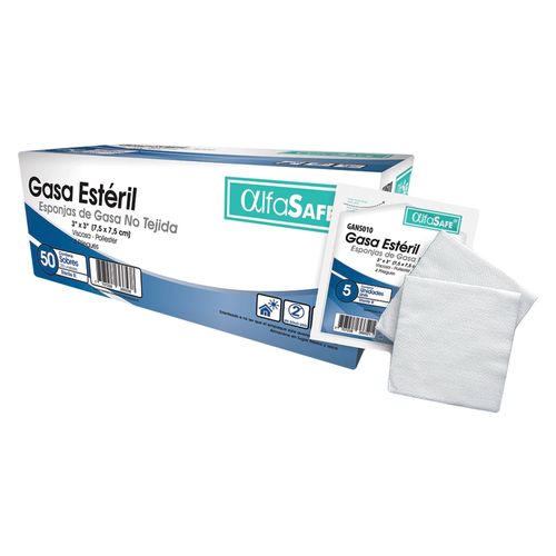 Gasa Estéril No Tejida 3X3 50 5 Sobres Alfa