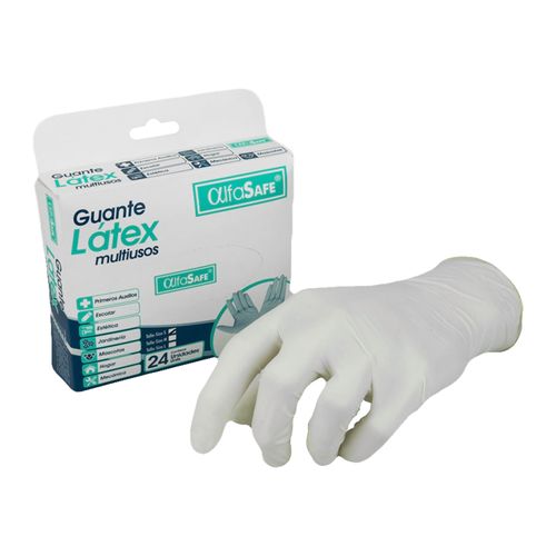 Guante Latex Multiusos Talla Caja X 24 Unidades Alfa