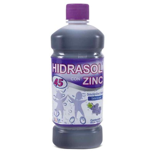 Pediasol 45 Zinc Uva Frasco X 500 Ml Solución Oral Quibi