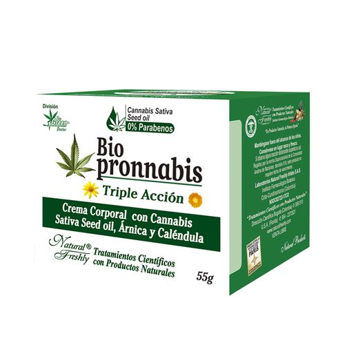 Crema Bio Pronabis Cannabis Árnica Y Caléndula Tarro X 55 Gr Natural Freshly