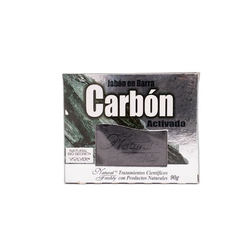 Jabón De Carbón Activado Barra 90 Gr Natural Freshly