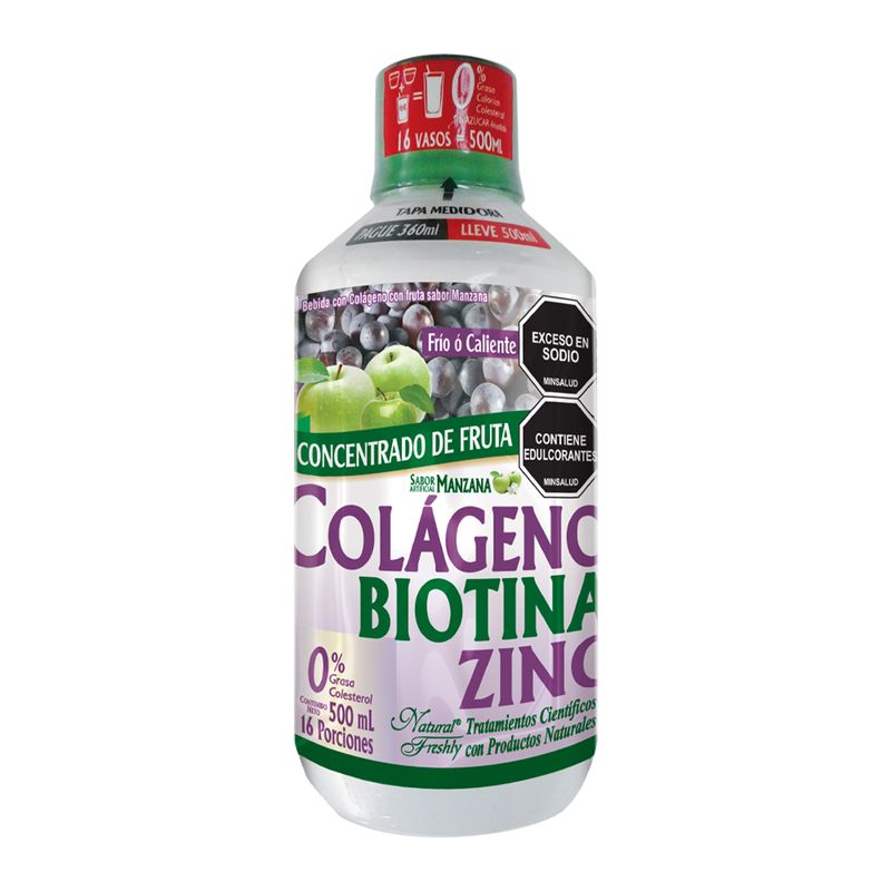 Colágeno Zinc Frasco X 500 Ml Natural Freshly