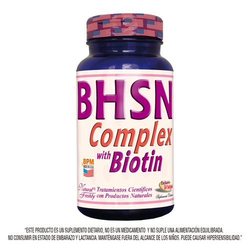 Biotina Complex Bhsn 50 Cápsulas Natural Freshly