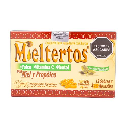 Mieltertos Mentholyptus Pastillas Caja X 12 Sobres Jalea Natural Freslhy