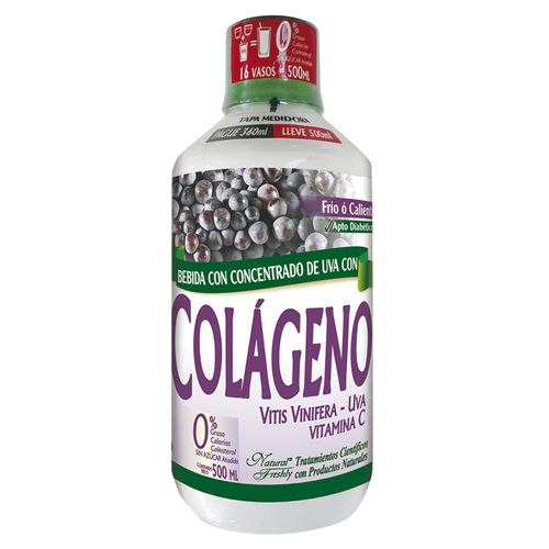 Colágeno Resveratrol 500 Mg Frasco X 500 Ml Natural Freshly