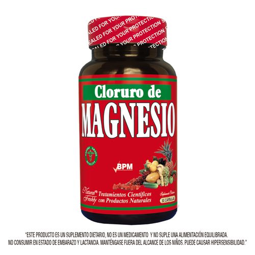 Cloruro Magnesio Frasco X 50 Cápsulas Natural Freshly