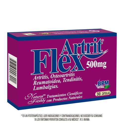 Artritflex 500 Mg Caja X 30 Cápsulas Natural Freslhy