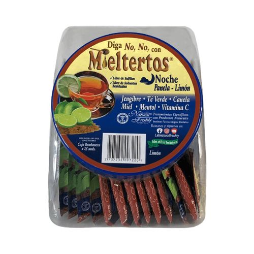 Mieltertos Noche Panela Limón 25 Sobres + Bombonera Natural Freslhy