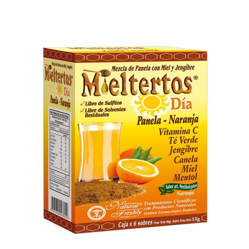 Mieltertos Panela Naranja Dia Sobres Caja X 6 Sobres Polvo Natural Freslhy