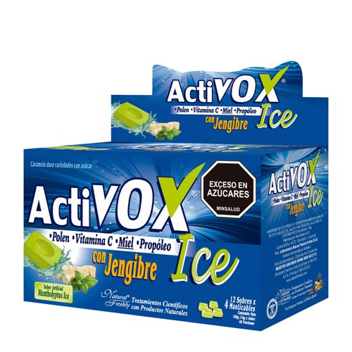 Activox Ice Con Jengibre Caja X 12 Unidades Natural Freshly
