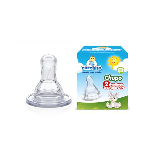 Chupo Corchito Biberón Blanco No 2 Andina