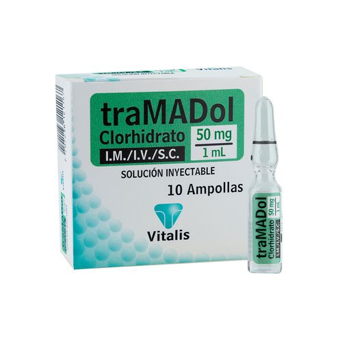 Tramadol 50 Mg/1 Ml Caja X 10 Ampollas Vitalis