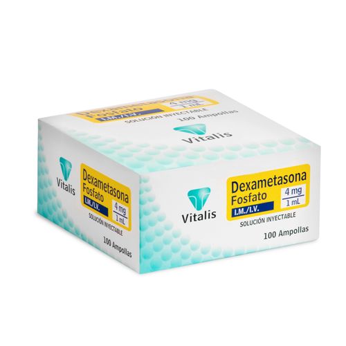 Dexametasona 4 Mg/1 Ml Caja X 100 Ampollas Vitalis