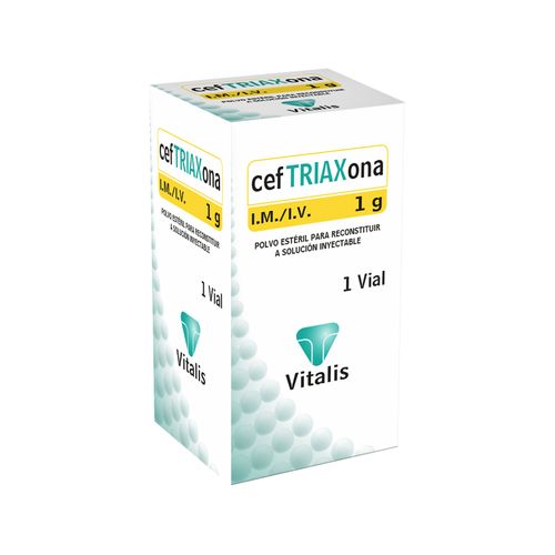 Ceftriaxona 1 Gr Caja X 1 Ampolla Vitalis