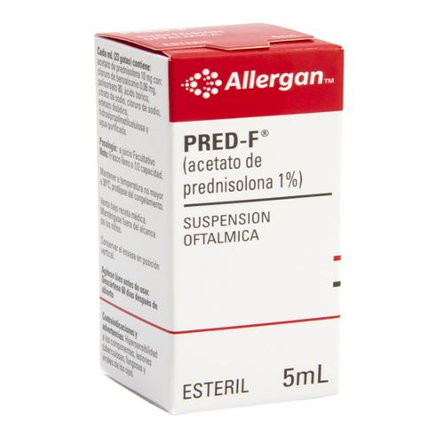 Pred-F 10Mg/10Ml Suspensión Oftálmica Acetato De Prednisolona 10 Mg Frasco X 5 Ml Abbvie