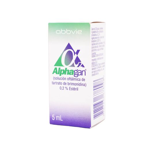 Alphagan Solución Oftálmica Brimonidina Tartrato 2 Mg/Ml Frasco X 5 Ml Abbvie