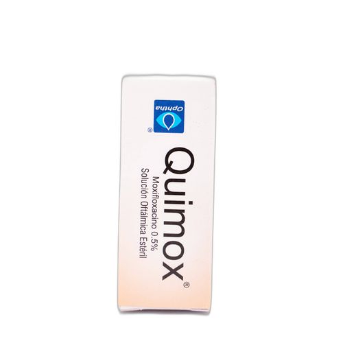 Quimox Moxifloxacino Clorhidrato 5 Mg/Ml Gotas Solución Oftálmica Frasco X 5 Ml Ophtha