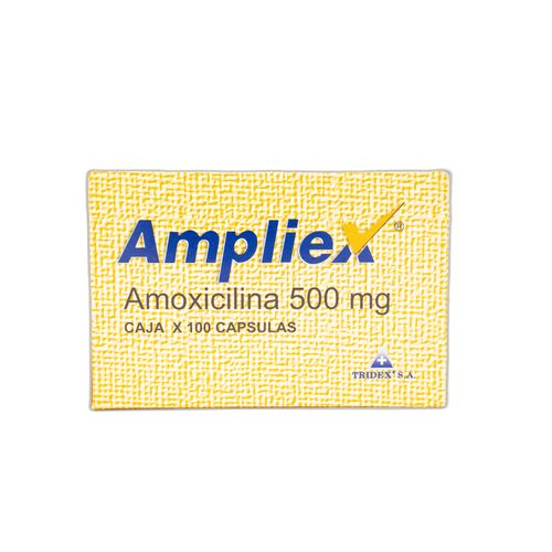 Ampliex Amoxacilina 500 Mg Caja X 100 Cápsulas Tridex