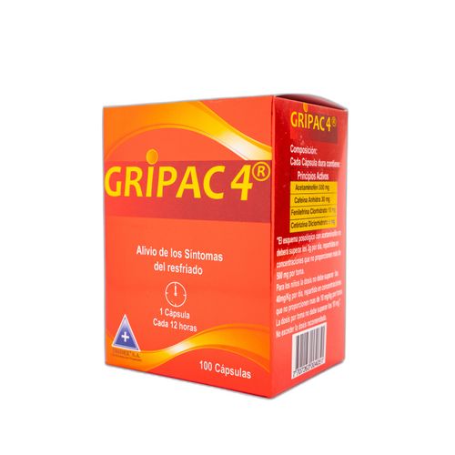 Gripac 4 Dura Caja X 100 Cápsula Blanda Tridex