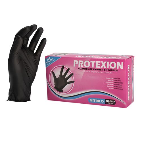 Guante Nitrilo Negro Protexion Talla S Caja X 100 Unidades Protex