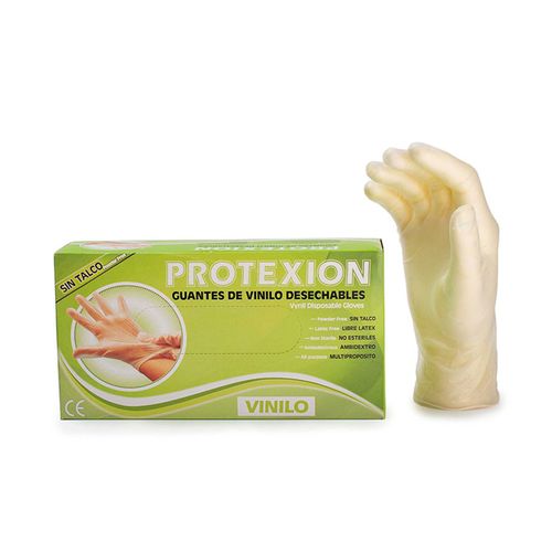 Guante Vinilo Protexion Talla L Caja X 100 Unidades