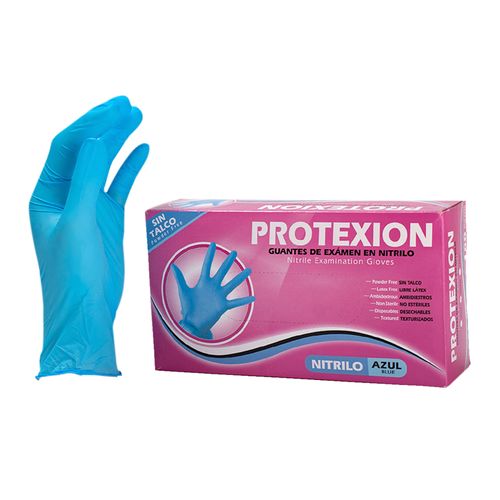 Guante Nitrilo Azul Protexion Talla L Caja X 100 Unidades Protex